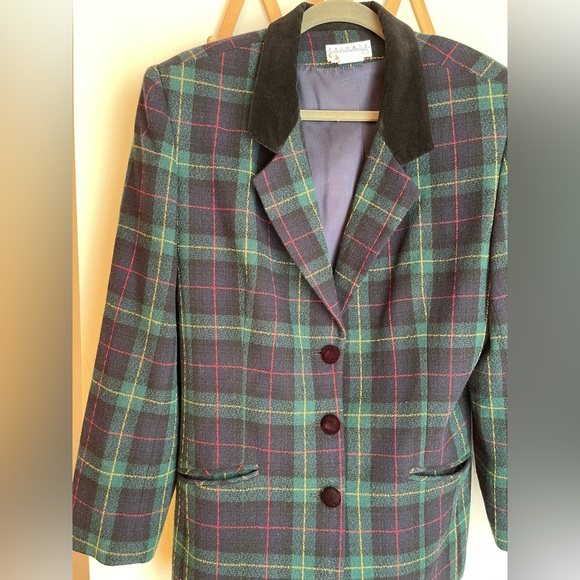 Vintage Plaid Blazer by Private Concepts | 12 | Preppy | Clueless | 90s - Picture 3 of 6